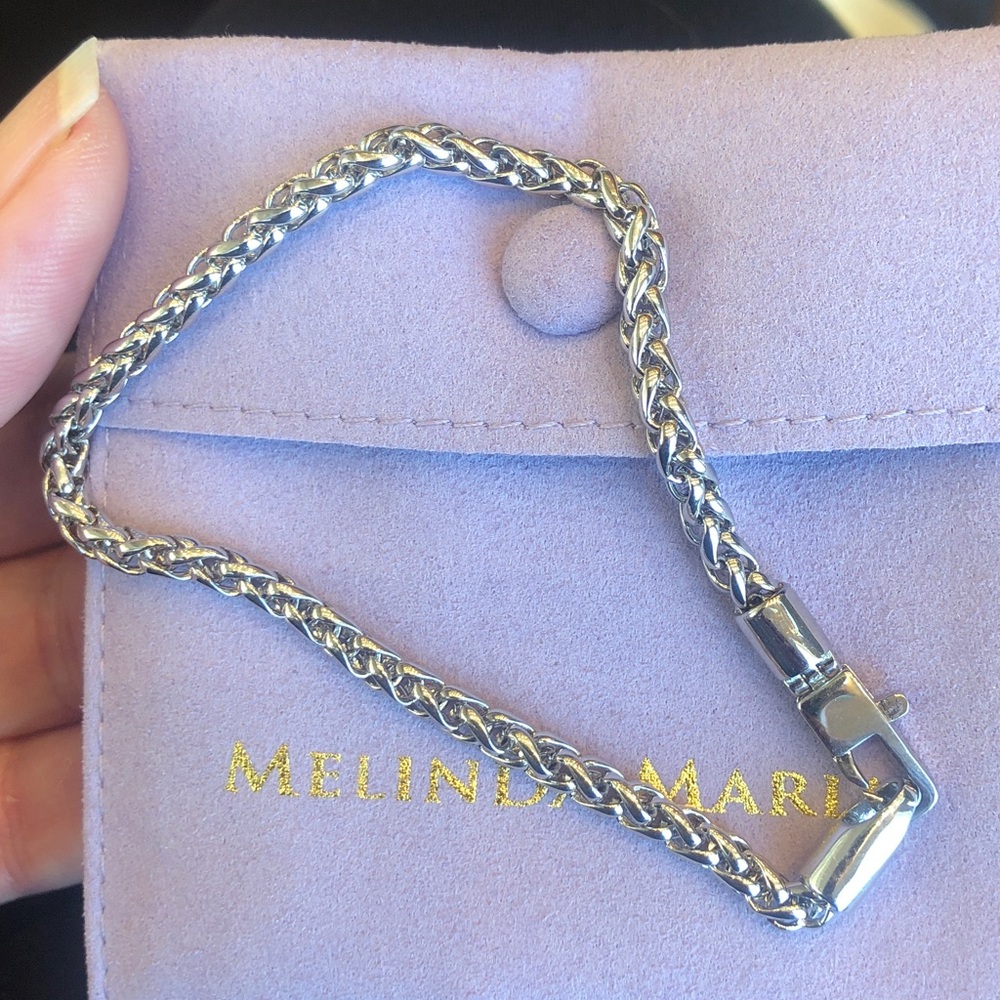 Melinda Maria Silver Chain Bracelet